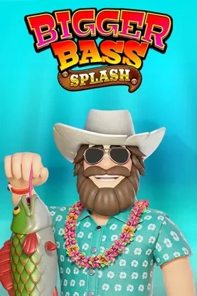 Bigger Bass Splash avec pêcheur stylé et cocktail à la main